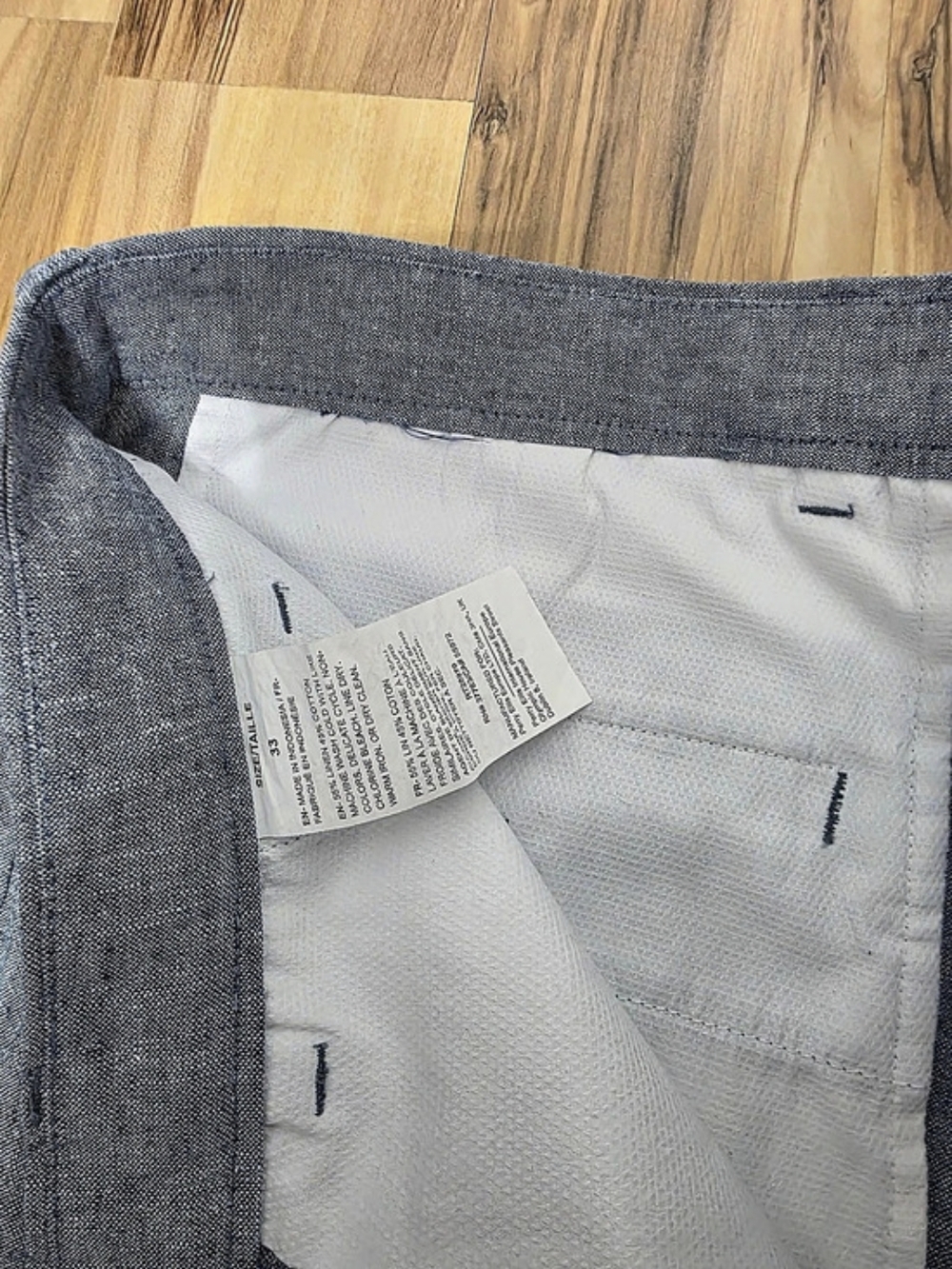 Perry Ellis Men's Blue Flat Front Shorts - Picture 4 of 4
